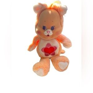 Vintage Care Bear Cousin Cub Lil Proud Heart Cat Plush Kenner 1986 Flocked Face